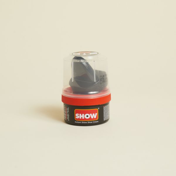 משחת נעליים שחורה | 50 מל + ספוג